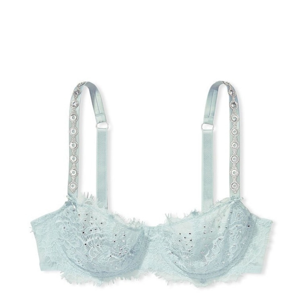 Victoria secret Dream AngelsTiffany Blue Lace Unlined Balcony Bra